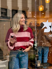 Le pull Palmyre rouge - Gualap