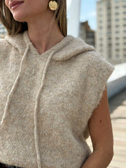 Le pull sans manche June beige