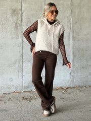 Le pull sans manche June beige