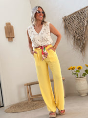 Le pantalon Agnessa jaune