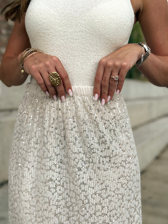 La jupe Gina beige