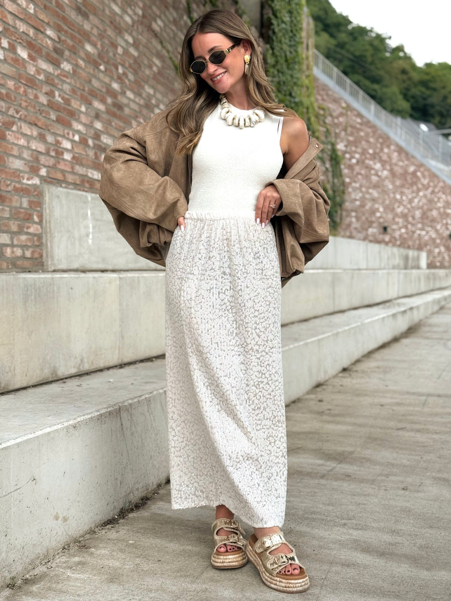 La jupe Gina beige