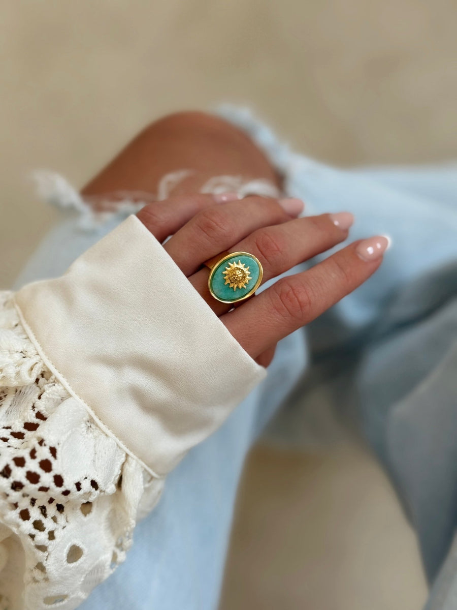 La bague Siham turquoise - Gualap