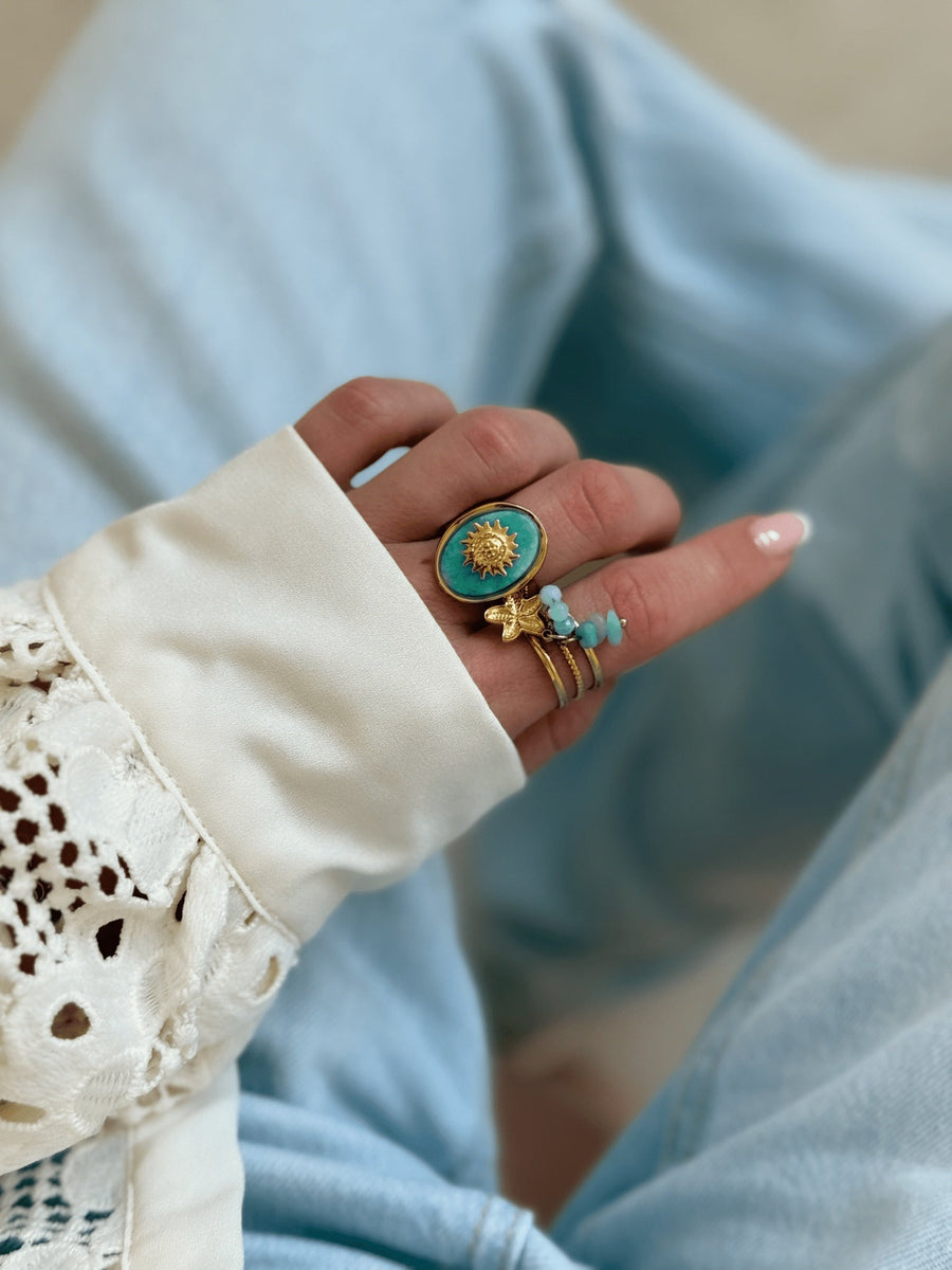 La bague Siham turquoise - Gualap