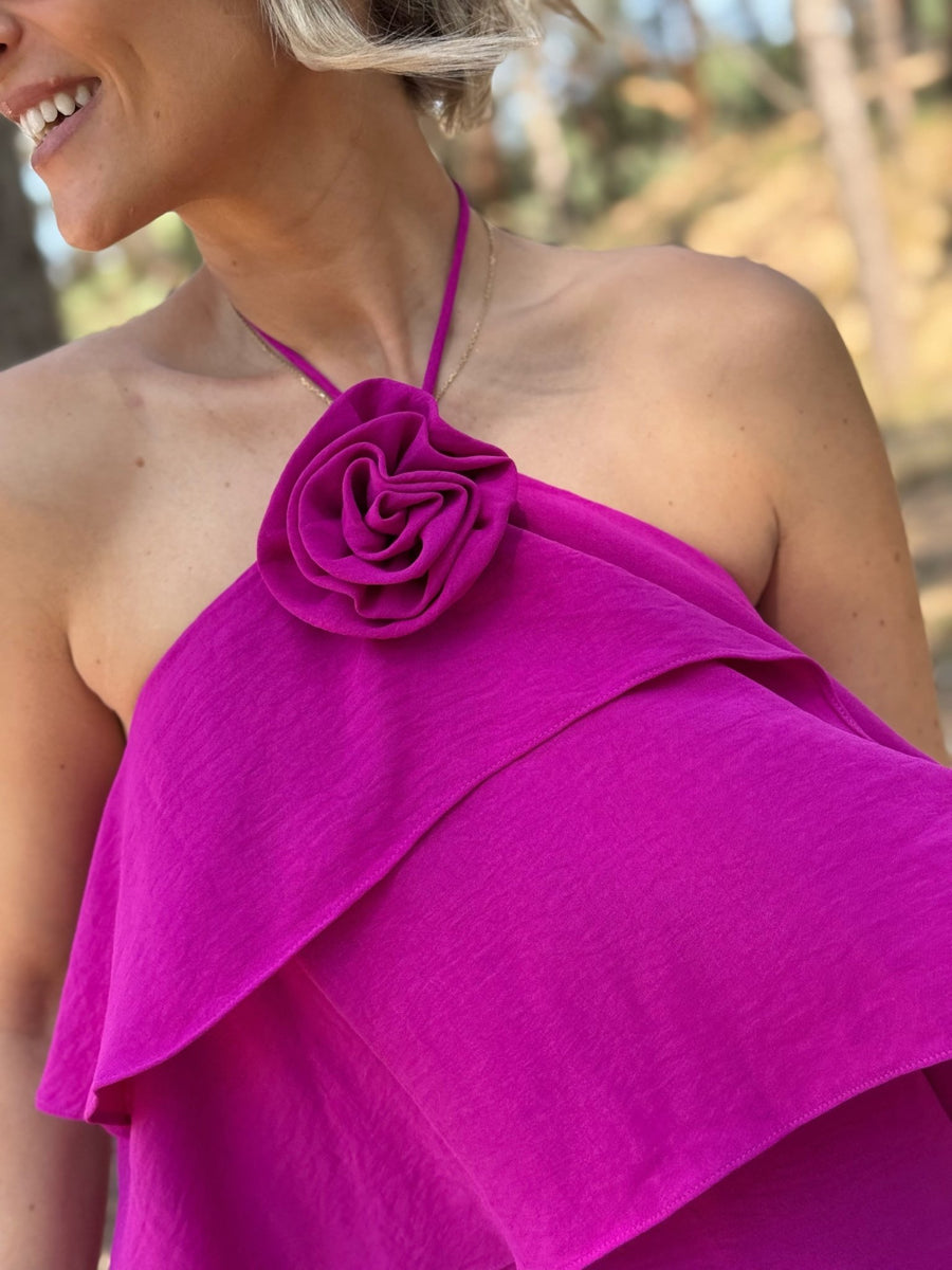 La blouse Alice fuchsia - Gualap