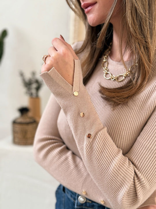 La blouse Cezanne Camel - Gualap
