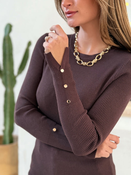 La blouse Cezanne marron - Gualap