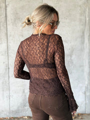 La blouse Chimene marron - Gualap