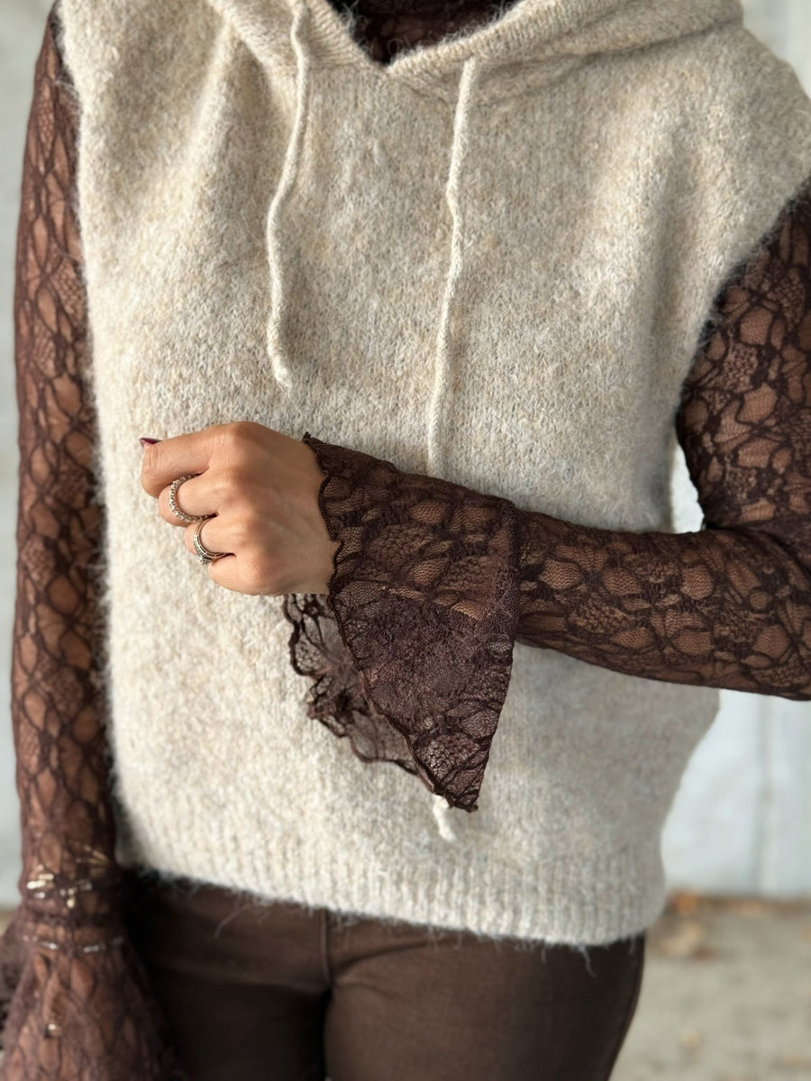 La blouse Chimene marron - Gualap