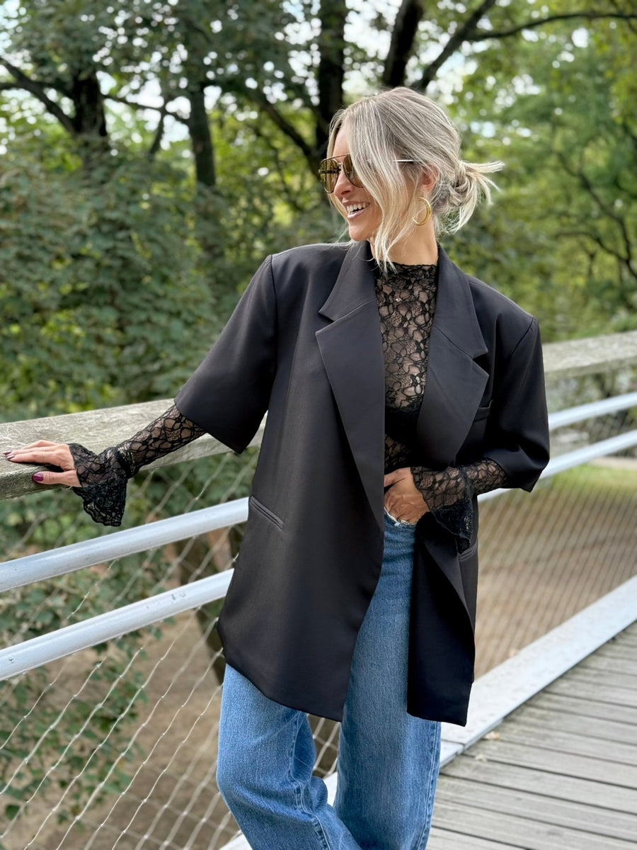 La blouse Chimene noir - Gualap