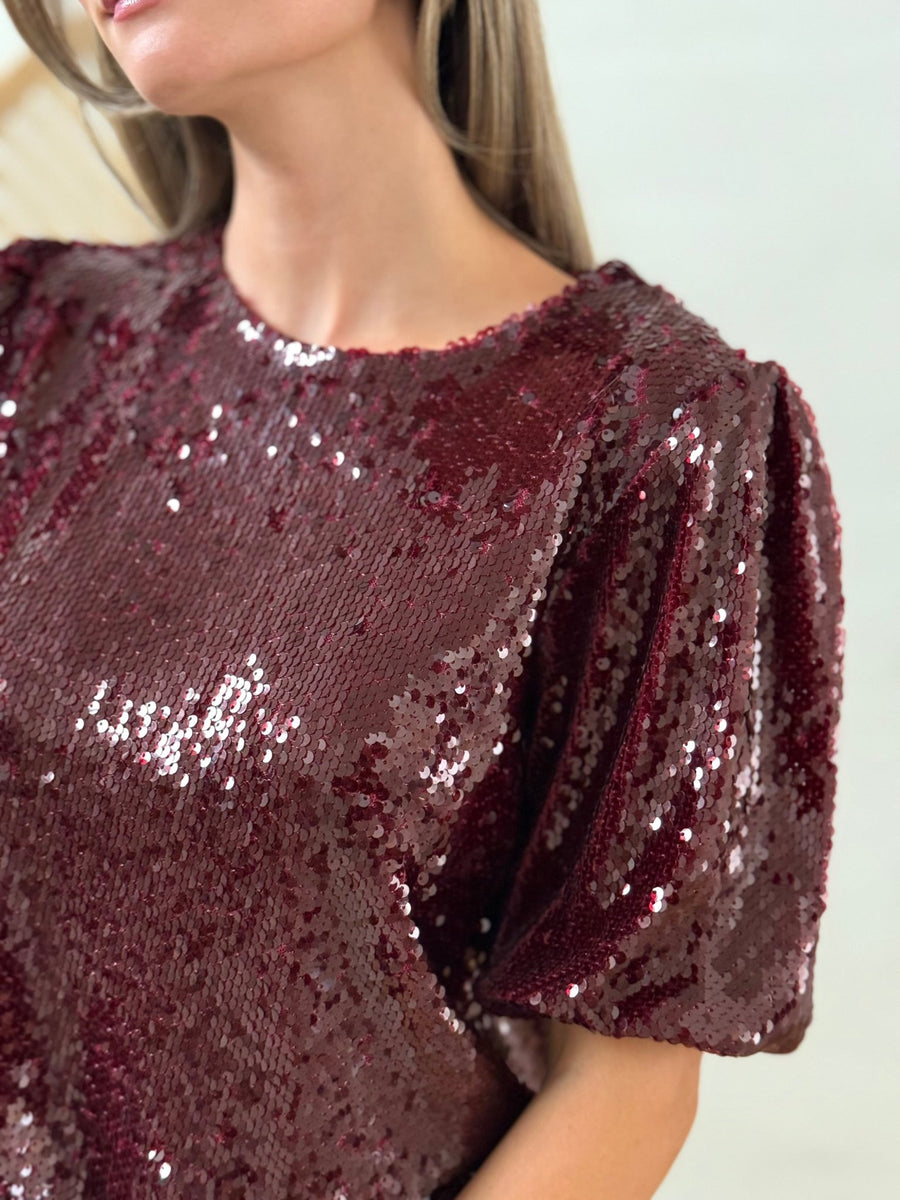 La blouse Lenaick bordeaux - Gualap
