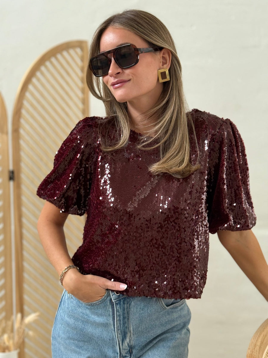 La blouse Lenaick bordeaux - Gualap