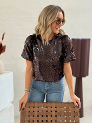 La blouse Lenaick marron - Gualap