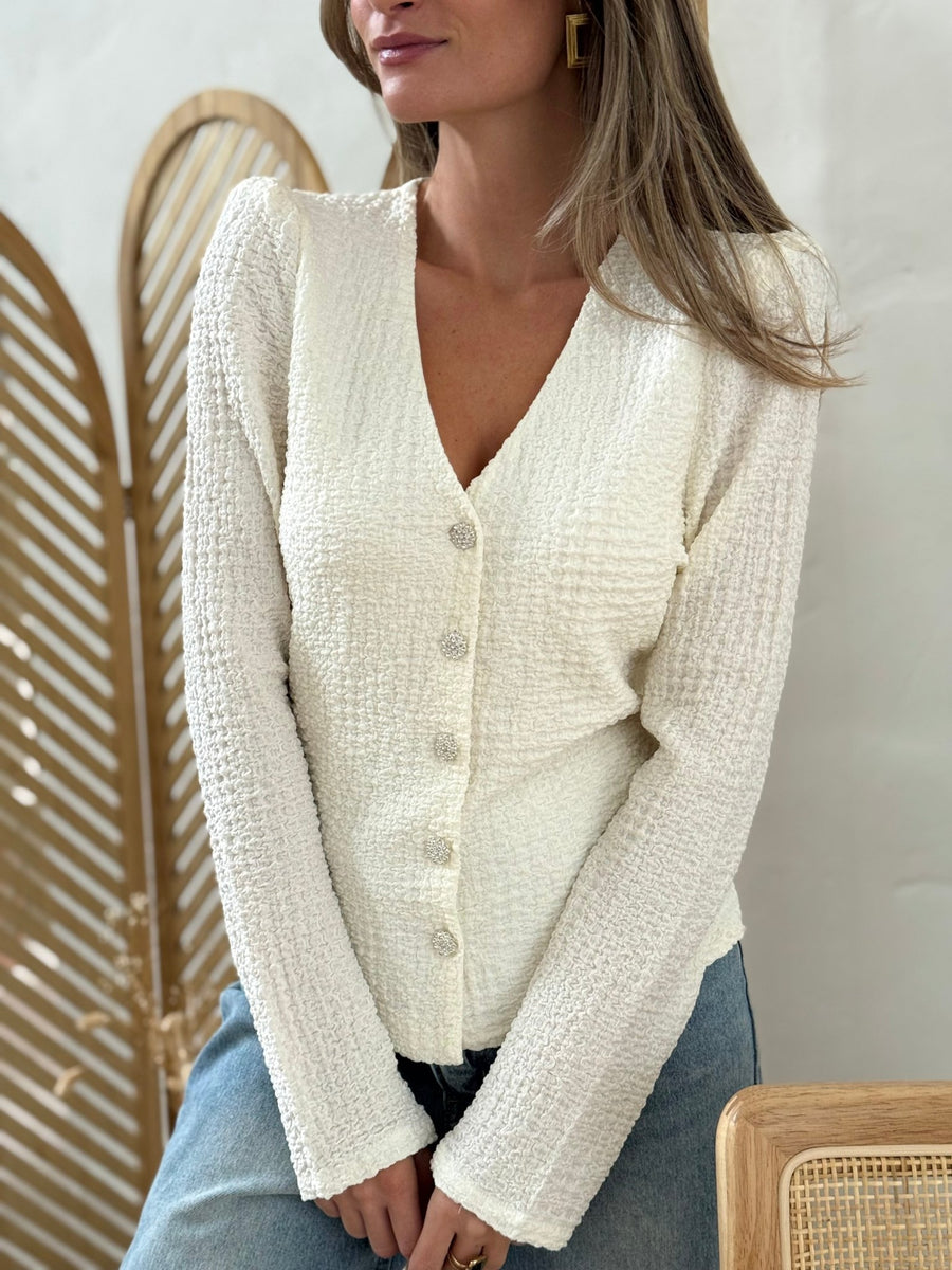 La blouse Lucrecia ecru - Gualap