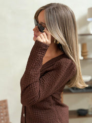 La blouse Lucrecia marron - Gualap
