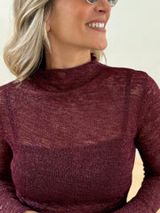 La blouse Ludivine bordeaux - Gualap