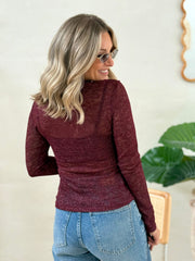 La blouse Ludivine bordeaux - Gualap