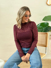 La blouse Ludivine bordeaux - Gualap
