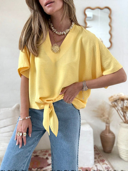 La blouse Tania jaune - Gualap