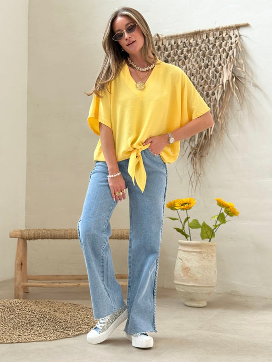 La blouse Tania jaune - Gualap