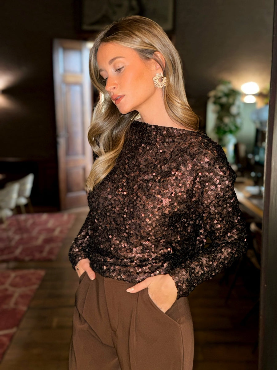 La blouse Uguette marron - Gualap