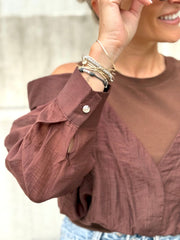La chemise Donata marron - Gualap