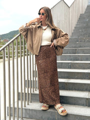 La jupe Gina brun - Gualap