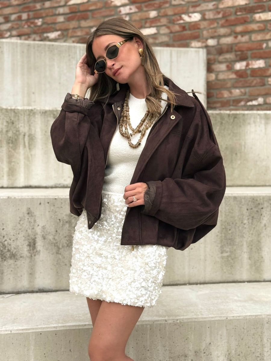 La jupe sophia blanc cassé - Gualap