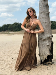 La robe Aria marron - Gualap