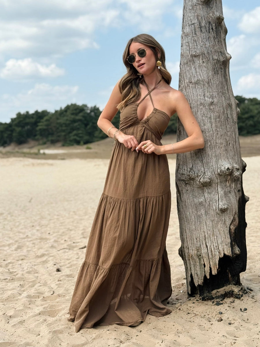 La robe Aria marron - Gualap