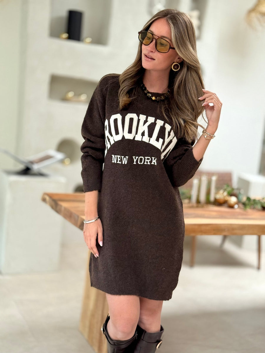 La robe Serena marron - Gualap