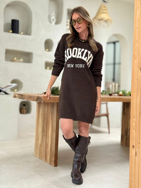 La robe Serena marron - Gualap