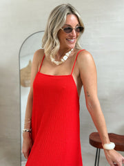 La robe Stella rouge - Gualap
