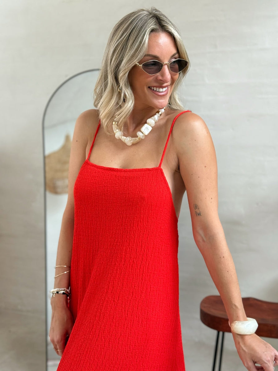 La robe Stella rouge - Gualap