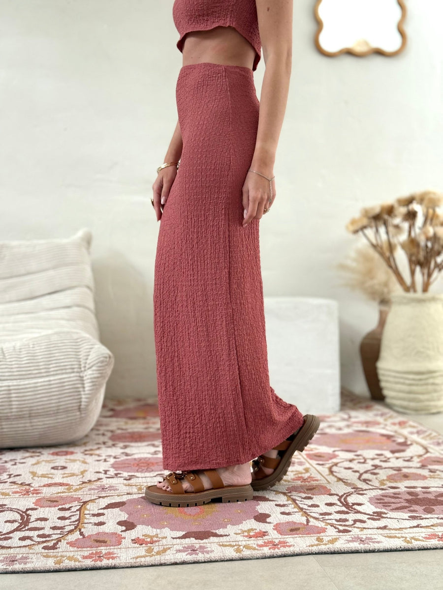 La robe Vilma terracotta - Gualap