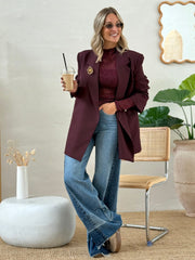 Le blazer Lesley bordeaux - Gualap
