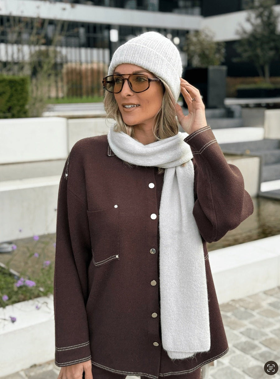 Le bonnet et l’echarpe Rachel beige - Gualap