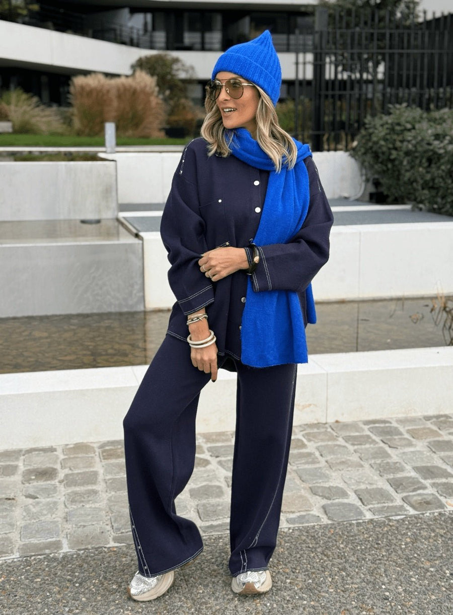 Le bonnet et l’echarpe Rachel bleu roi - Gualap