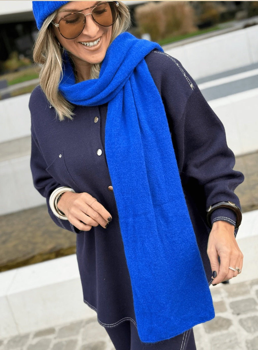 Le bonnet et l’echarpe Rachel bleu roi - Gualap