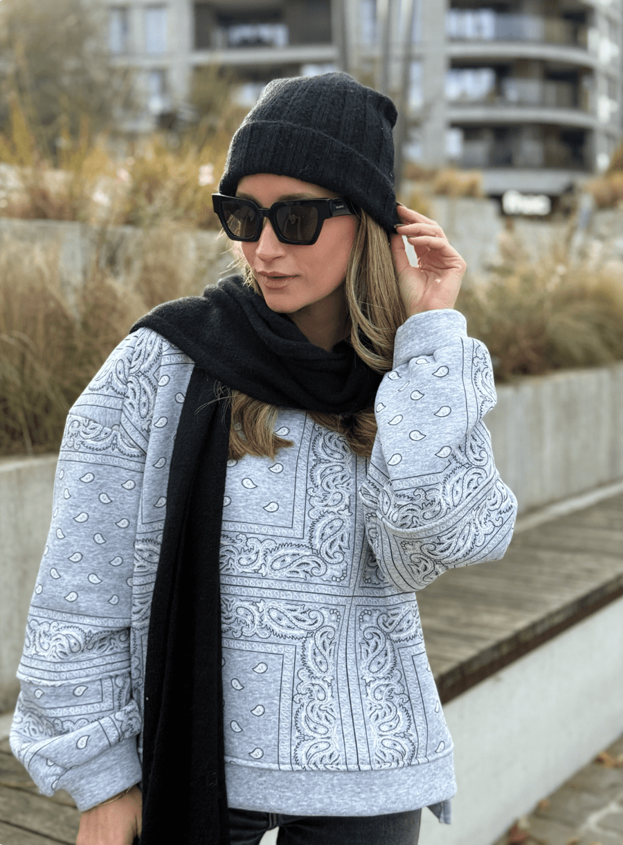 Le bonnet et l’echarpe Rachel noir - Gualap