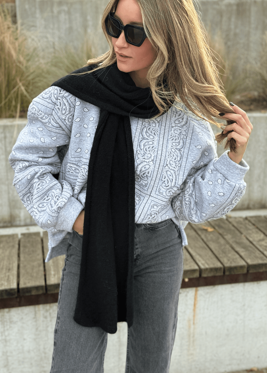 Le bonnet et l’echarpe Rachel noir - Gualap