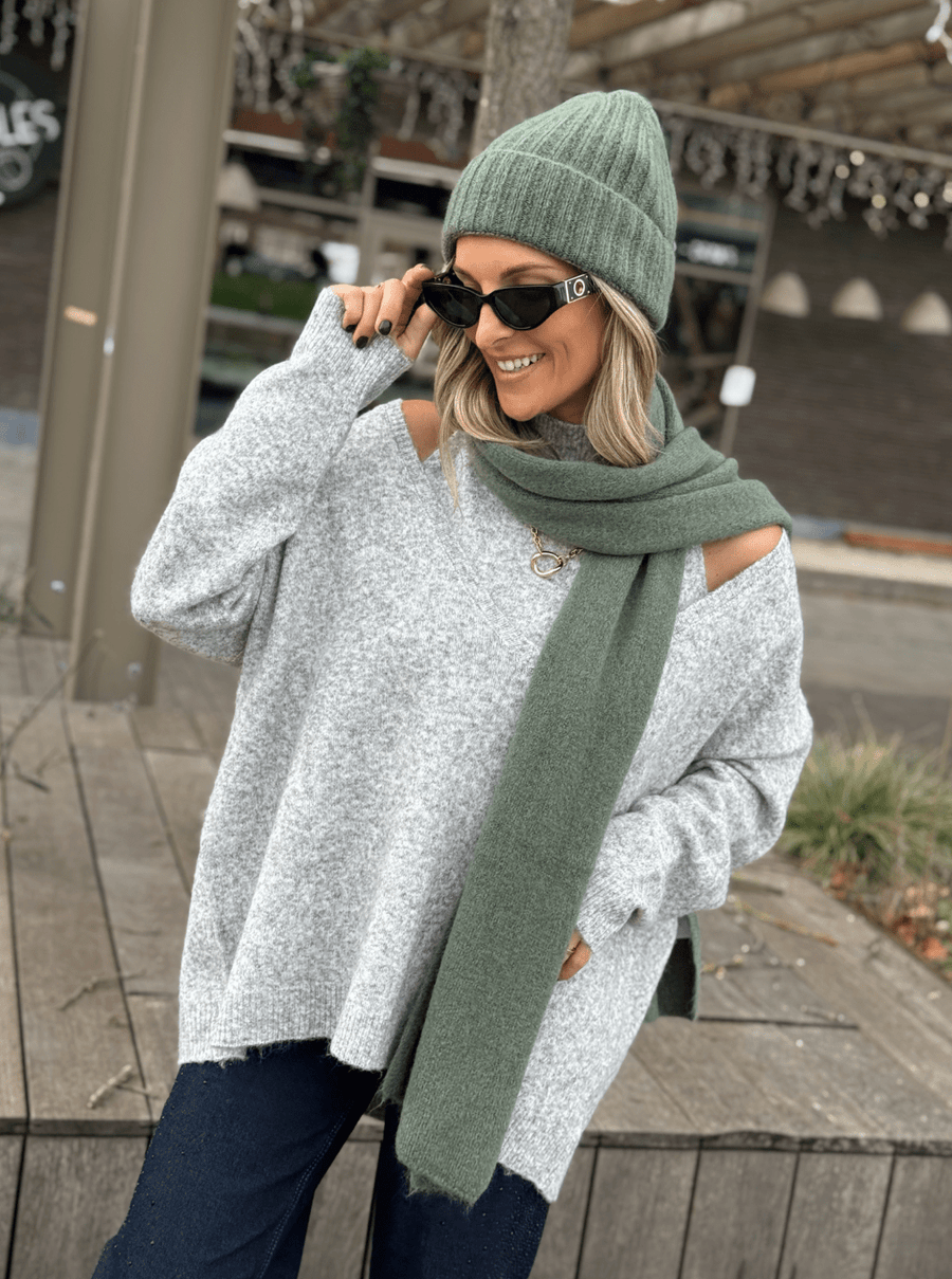 Le bonnet et l’echarpe Rachel vert eau - Gualap