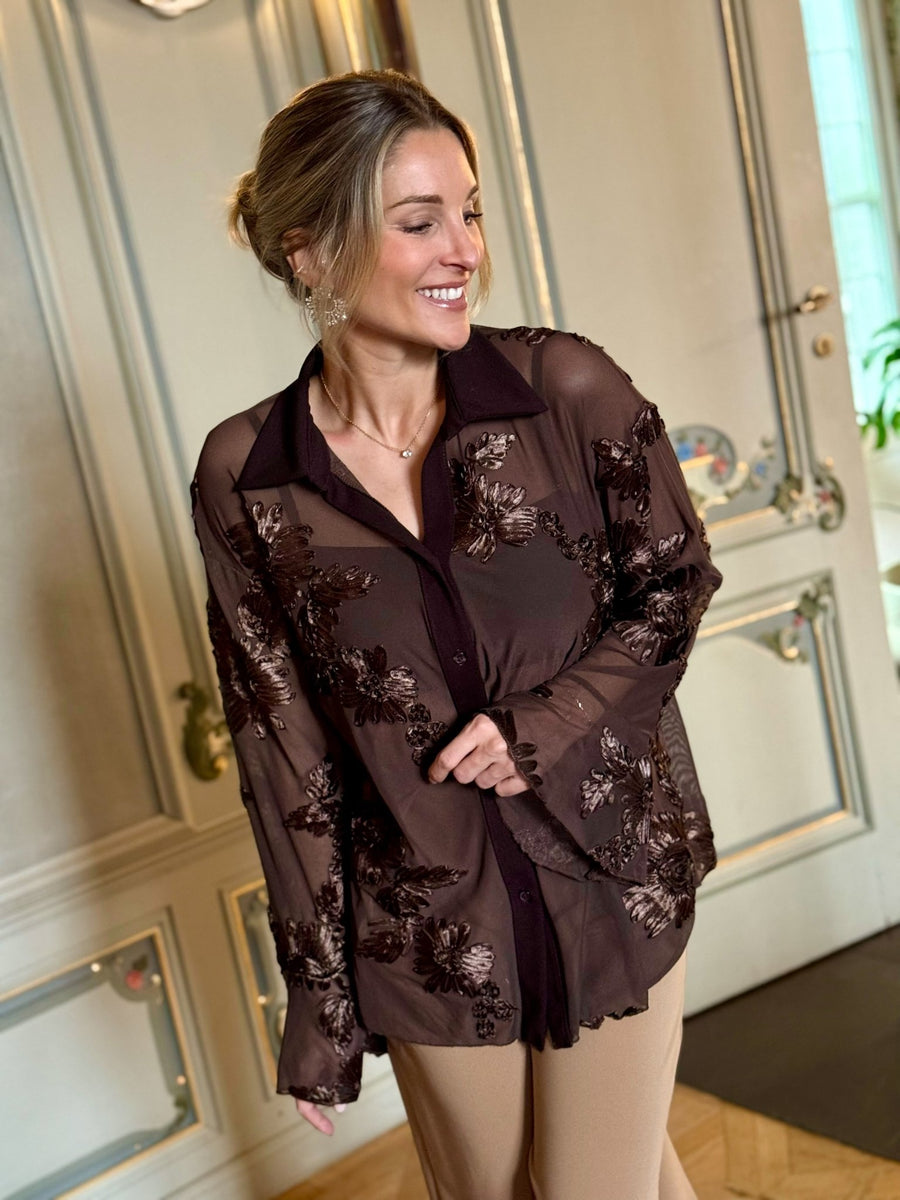 Le chemisier Vanina brun - Gualap