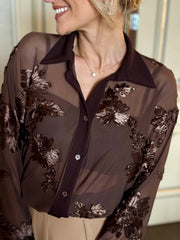 Le chemisier Vanina brun - Gualap