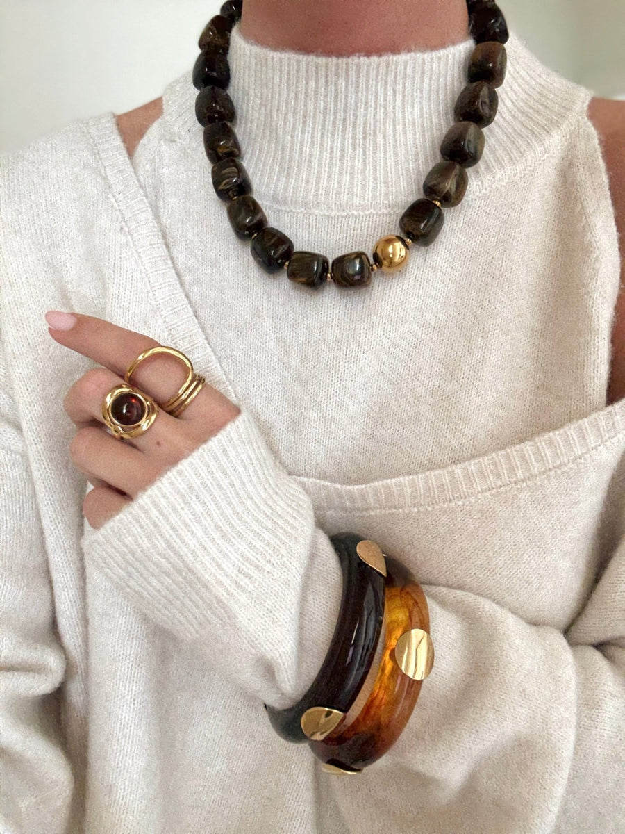 Le collier Yveline brun - Gualap