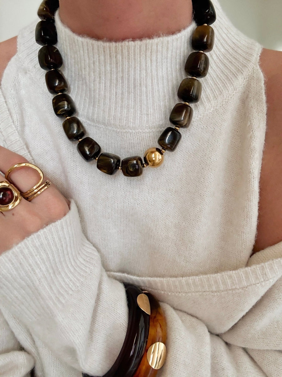 Le collier Yveline brun - Gualap