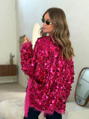 Le gilet Anita fuchsia - Gualap