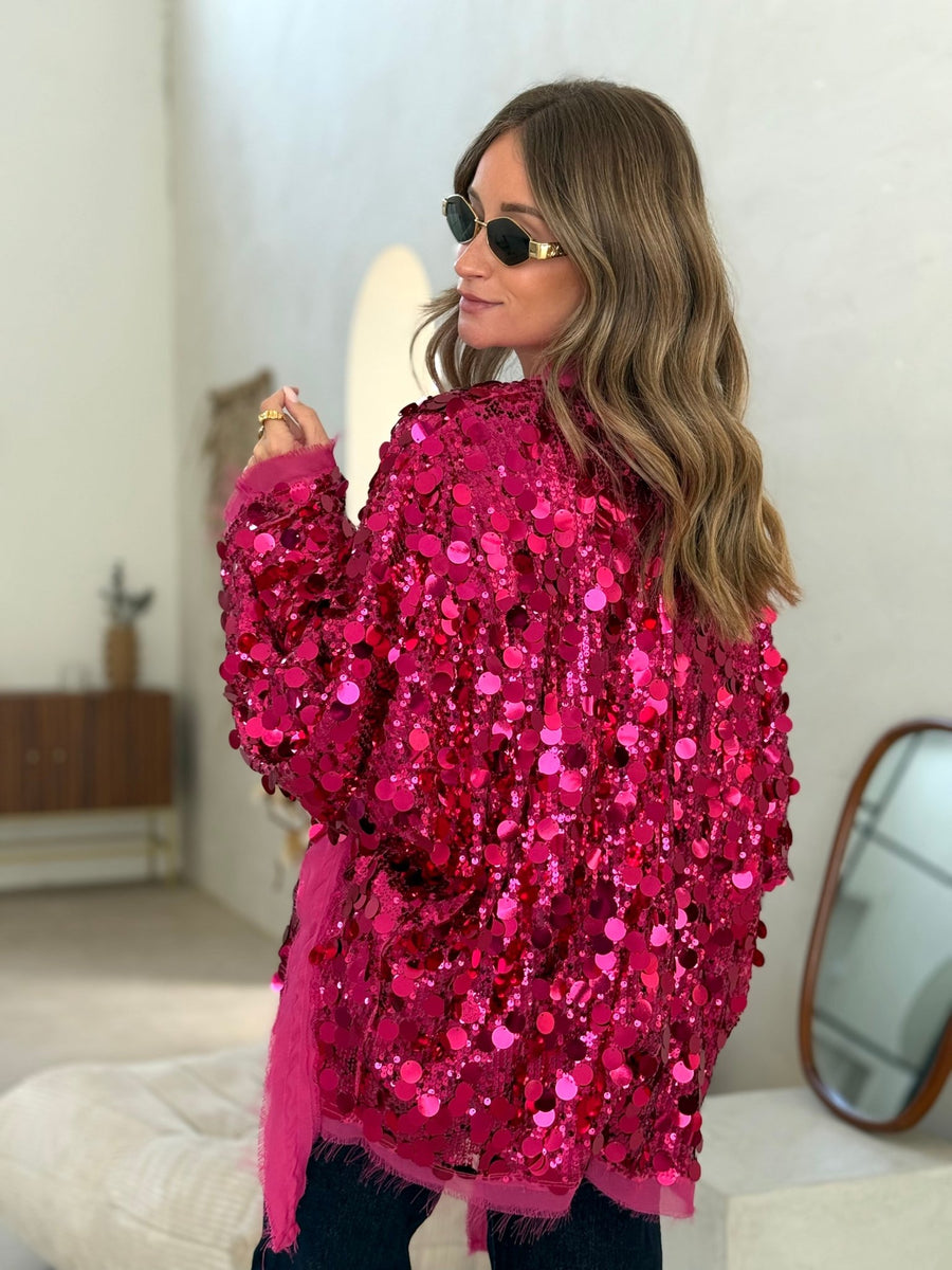 Le gilet Anita fuchsia - Gualap