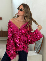 Le gilet Anita fuchsia - Gualap