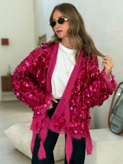 Le gilet Anita fuchsia - Gualap